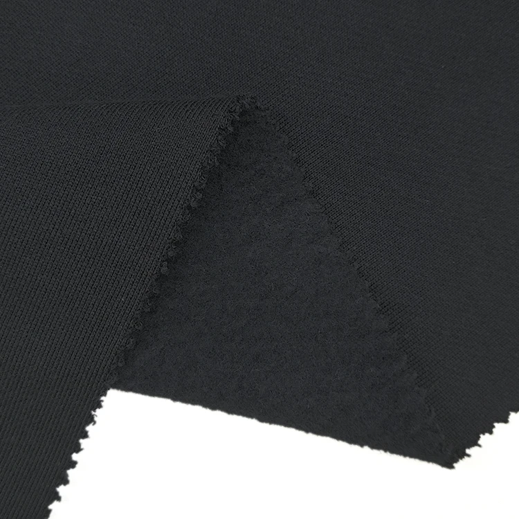 Solid Baby Terry Fabric Fleece Material, Heavy Weight Cotton French Terry Fleece Fabric for Hoodie/ details