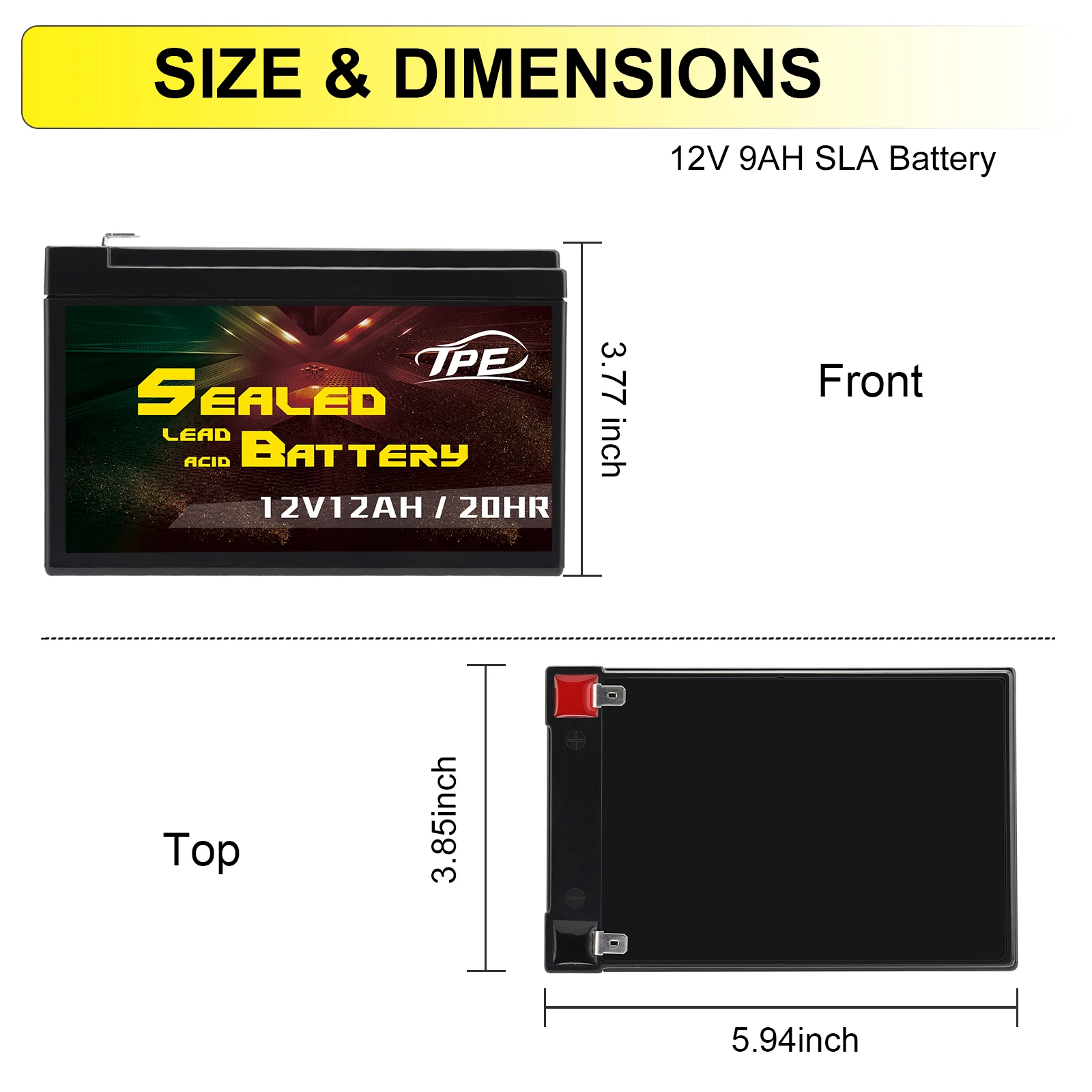 12V 12Ah Solar Sealed Lead Acid Battery Rechargeable SLA AGM Battery Long Life UPS Energy Storage Battery Emergency Power Supply factory