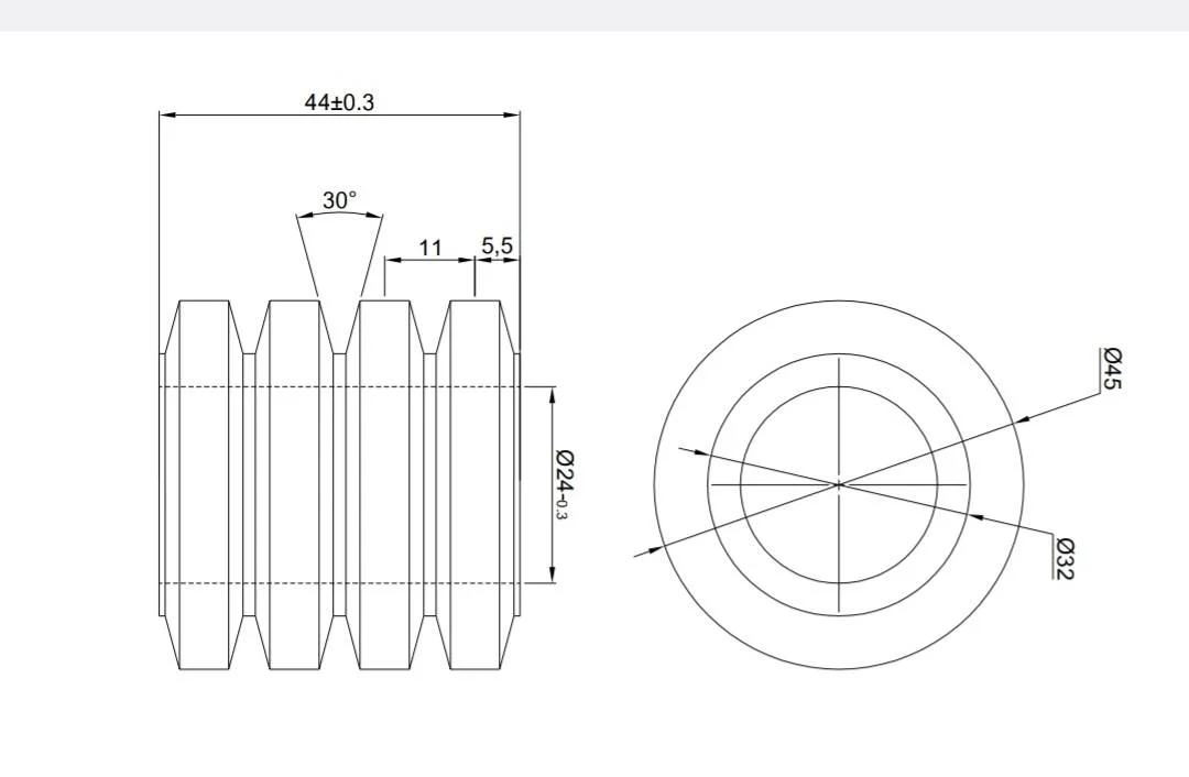 Special-shaped Rubber Buffer Sleeve, Elastic Coupling Buffer Column, Threaded Hollow Tube Inner Plug, Hose Plug manufacture