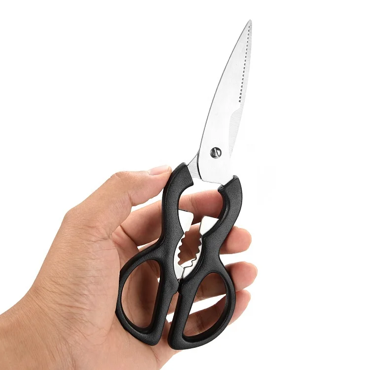 Factory Direct Multi Function Kitchen Cutting Scissor Can Opener 6 in 1 Stainless Steel Kitchen Herb Scissors