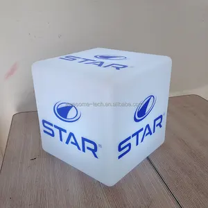 Outdoor Wireless Customized Logo Lighting Table Multi-color Wedding Leisure Furniture Bar Decorative Square Party Table