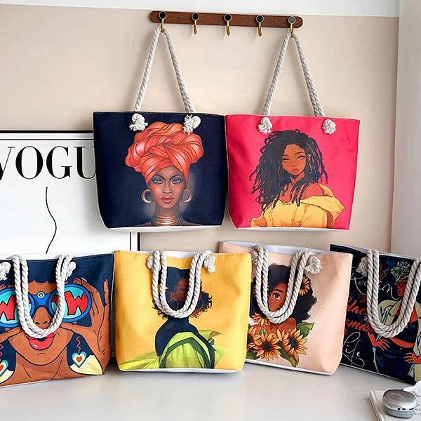 High Quality New Design Reusable Custom Logo Printed Organic Large Capacity Canvas Tote Bag Custom Design Women's Tote Bags
