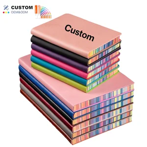 Eco Friendly Custom 2026 A5 Size Notebook Hardcover Planner PU Leather Cover Thread Sewing Binding Cheap Diary Notepad