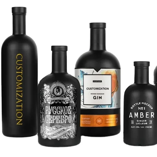 Recommend  500ml 750ml Red Level Whiskey Black Label Whisky  Special-shaped Glass  Fruit Juice Wine Beverage Bottles