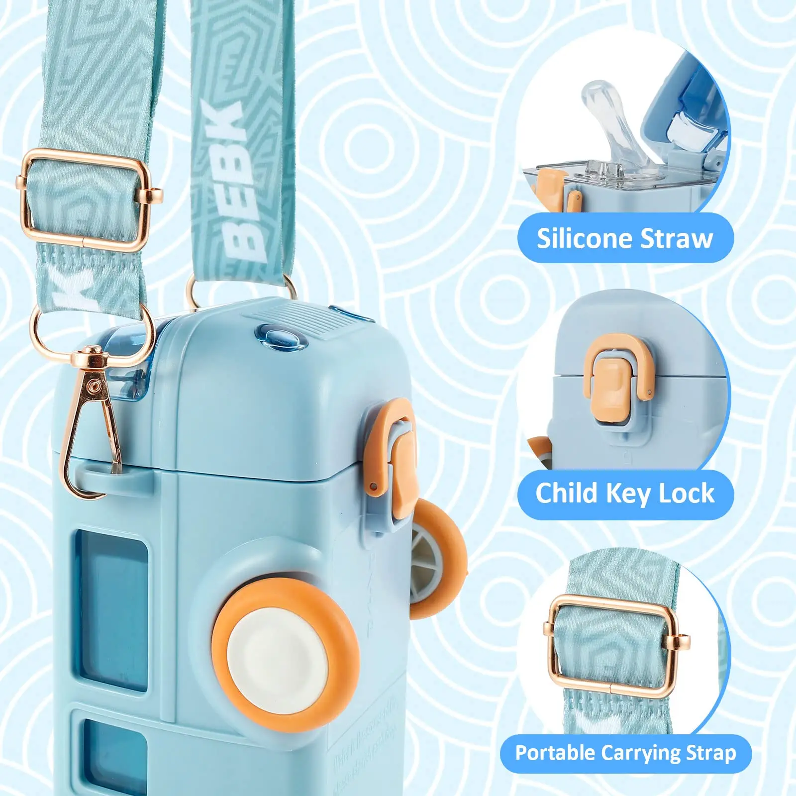 Hot Space Cup With Time Marker 1000ml Large-capacity Water Bottle Leakproof Bpa Free Frosted Plastic Bottles