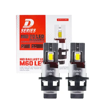 2PCS SUKIOTO M60 D2S D4S LED Headlight Bulbs 1:1 LED Replace Headlamp 12V 24V D2R D4R 90W LED Auto Canbus Lamp Plug and Play