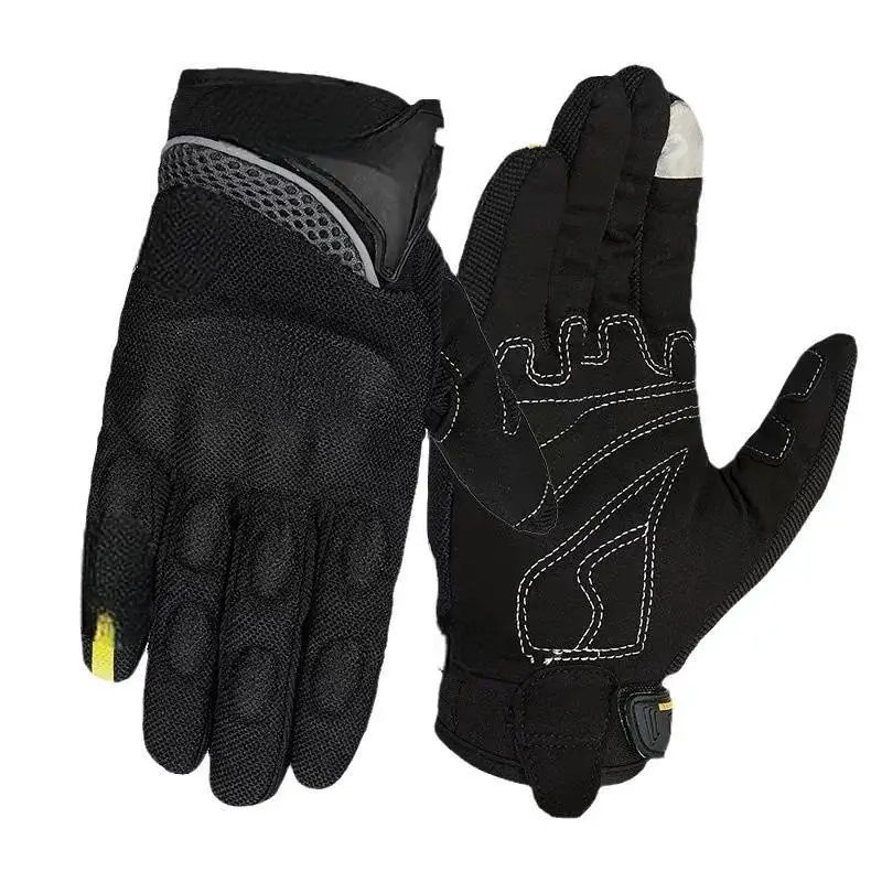 Double Layered Reinforced Finger Protection Motorcycle Gloves