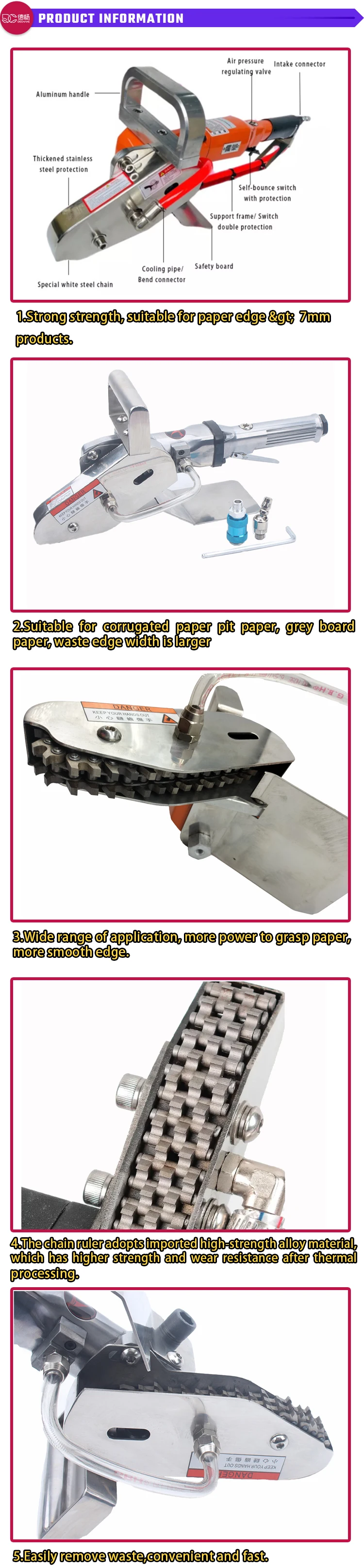 C.Style 4-Piece Stripping Knife Set In Wooden Box - Stainless Steel Wire Stripping Tools