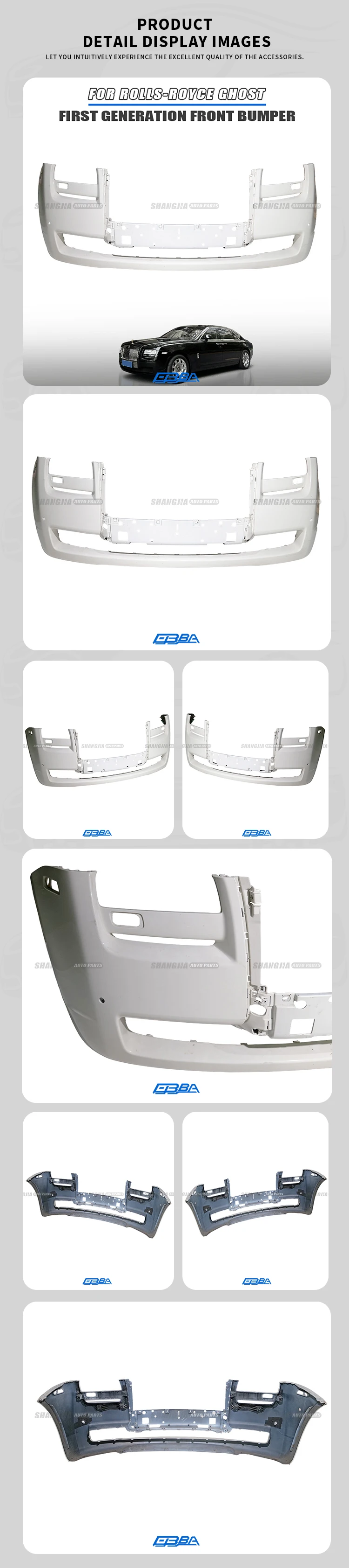 Front Bumper Car Bumpers For Rolls-Royce Ghost Series I Ghost Mk I OEM 51117238379 Aluminum Alloy Material Auto Parts details