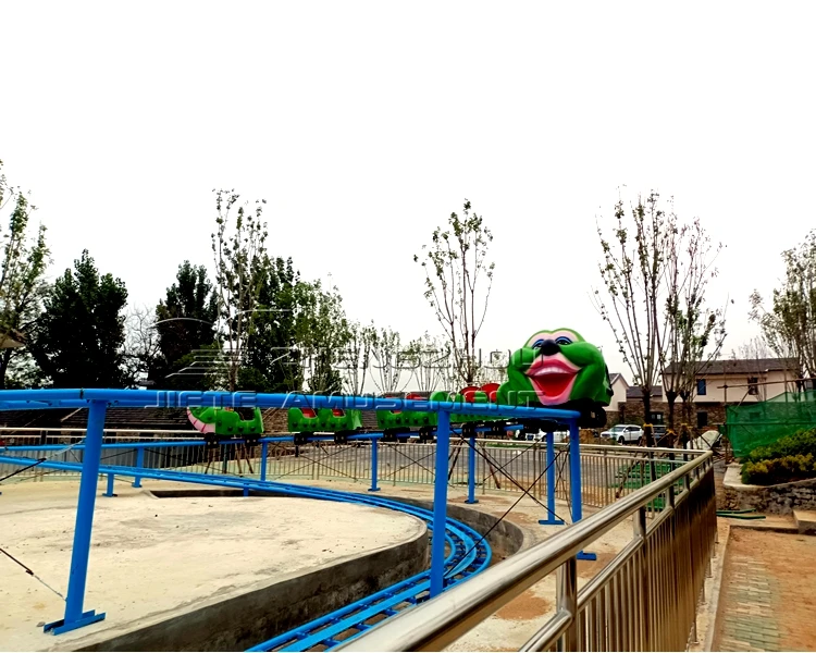 Fun Park Equipment Backyard Happy Train Kids Games Wacky Worm Roller Coaster For Sale