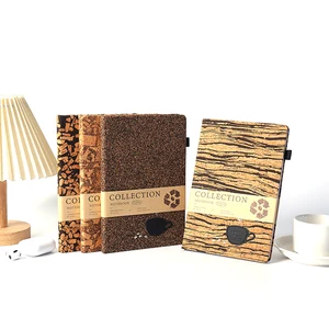 A5 Custom Coffee Ground Cork Recycled Paper Notebooks