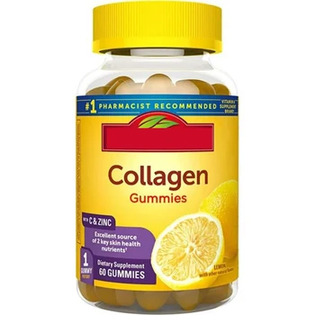 Collagen Gummies with Vitamin C, Zinc and Biotin, Hydrolyzed Collagen Peptides Supplement for Healthy Skin Support