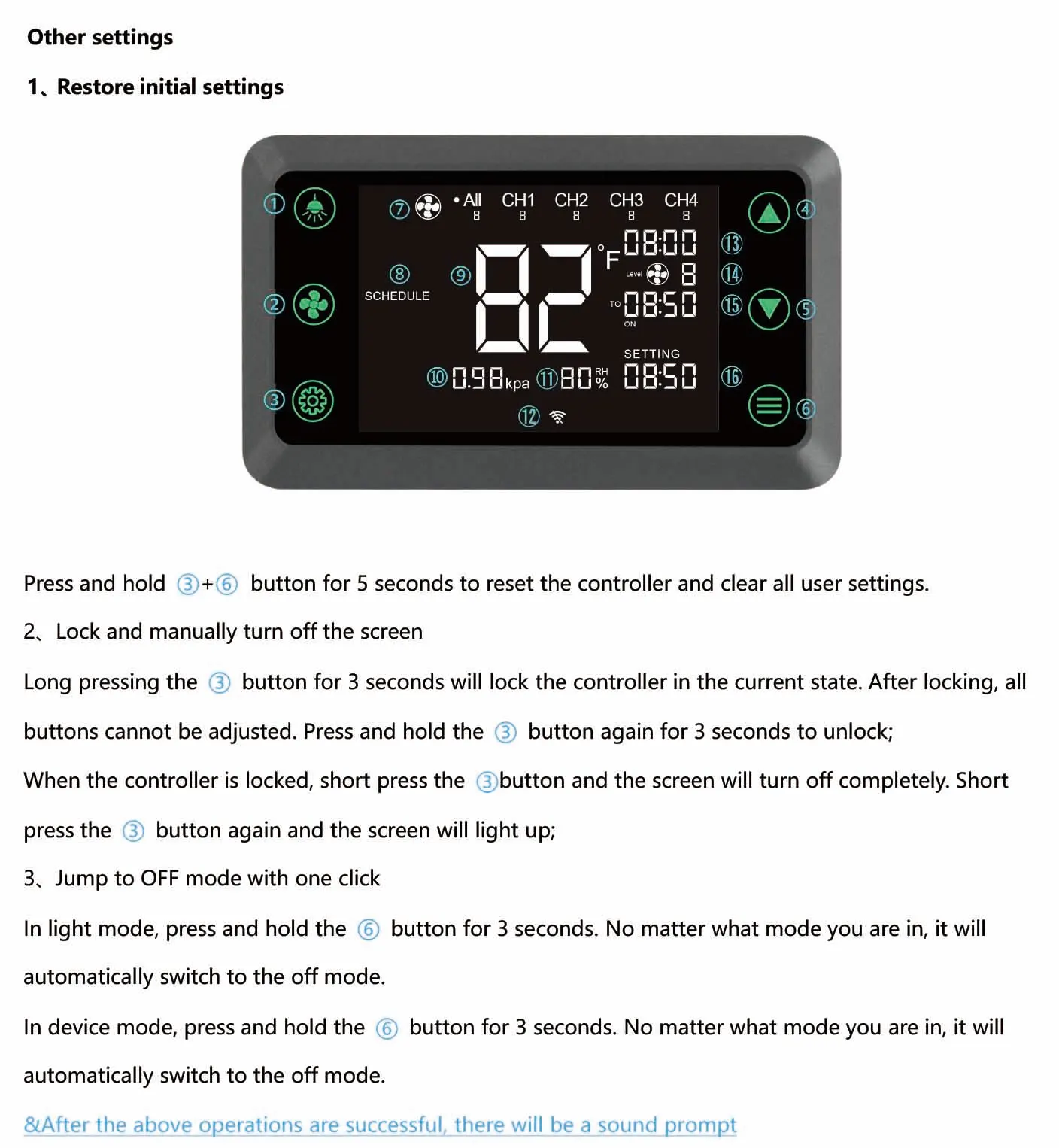 Smart 12V RJ45 Dimmable LED Grow Light Controller Duct Fan System with Timer Setting for Indoor Greenhouse Tent Growing
