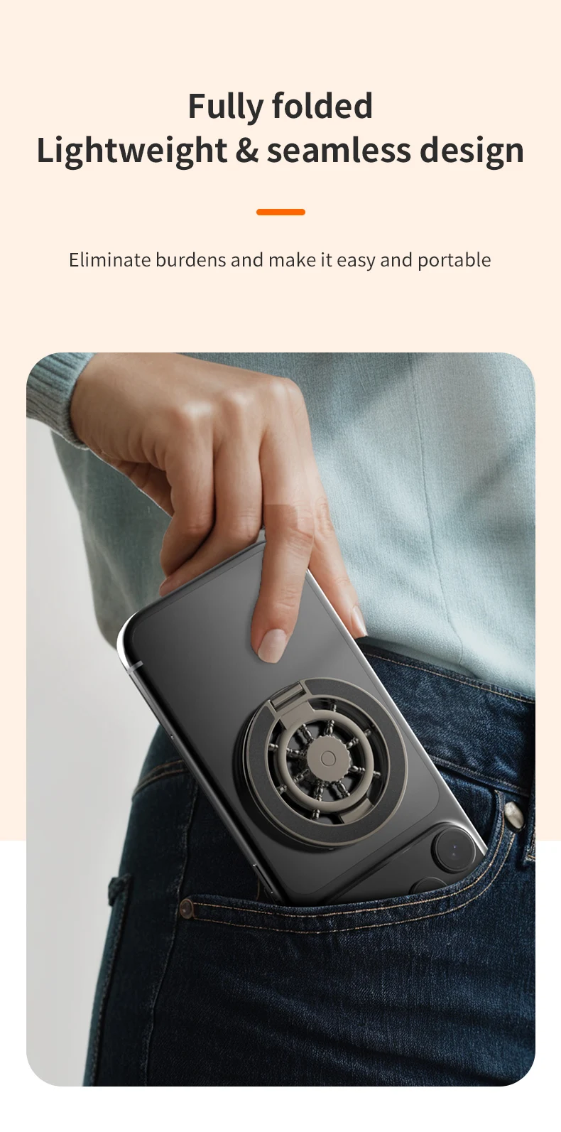Magnetic Adsorption Foldable Phone Holder Ring Stand Double Sided Magnet for Smartphone Daily Use