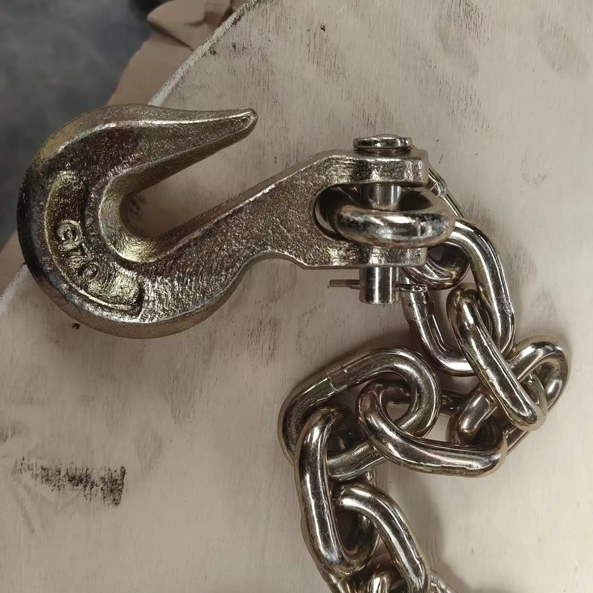 5/16" 3/8" 1/2" 5/8" Grade 70 G70 Transport Chain With Clevis Hooks Binder Chain