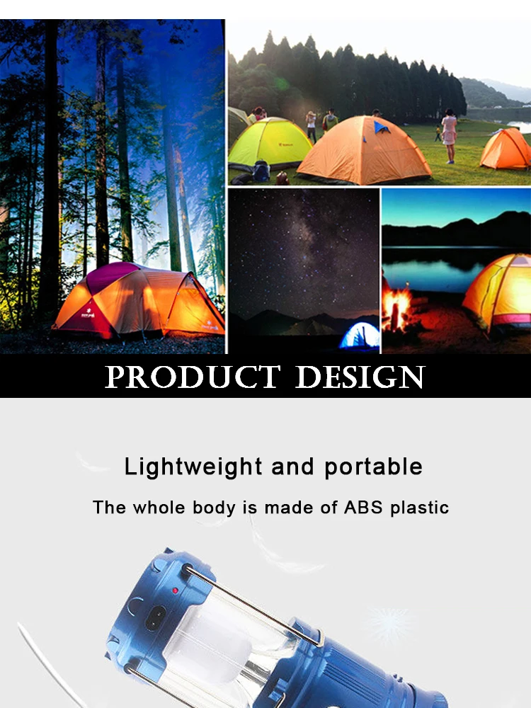 Solar Outdoor Led Camping Light With Portable Charging Power Bank main image 0