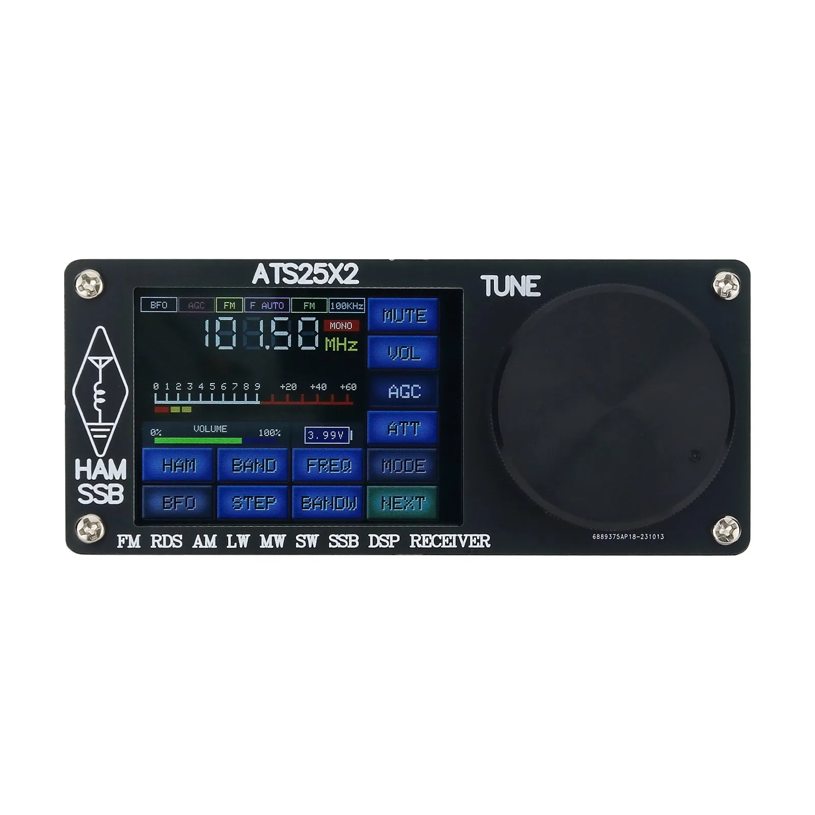ATS25X2ラジオ受信機FM RDS AM LW MW SW SSB DSP受信機 (WIFIアンテナ