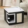 Right angle cat bed gray 16.15*16.15*13.8inch
