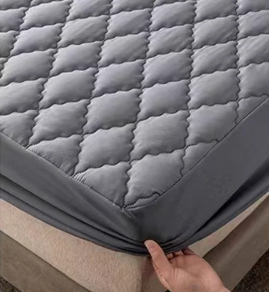Nantong Factory Making Ultrasonic Waterproof Mattress Cover Elastic Fitted Mattress Protector Stretches up to 18 Inches Deep