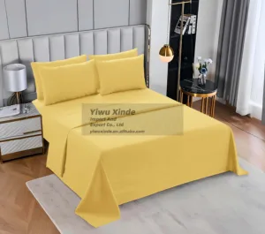 Microfiber 6-Piece Fitted Bed Sheet Set Super King Size 200TC American Style Geometric Plant Pattern Home & Hotel Use