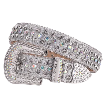 Western Sparkly Rhinestone Belts for Men Women - Customizable