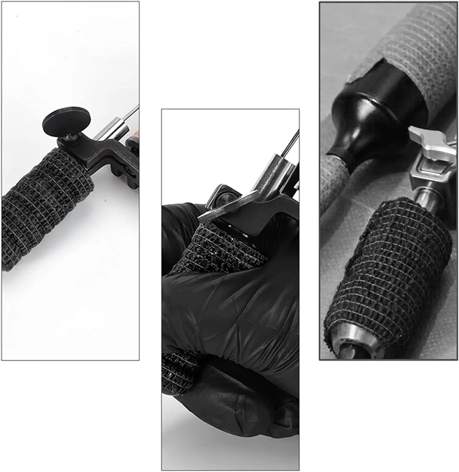 Wholesale Ecofriendly Tattoo Grip Tape Selfadhesive Bandage Wrap Black Elastic Tattoo Machine