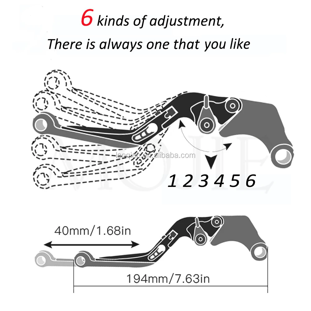 
Алюминиевые регулируемые складные выдвижные рычаги тормозной муфты для Kawasaki Z900RS 2018 