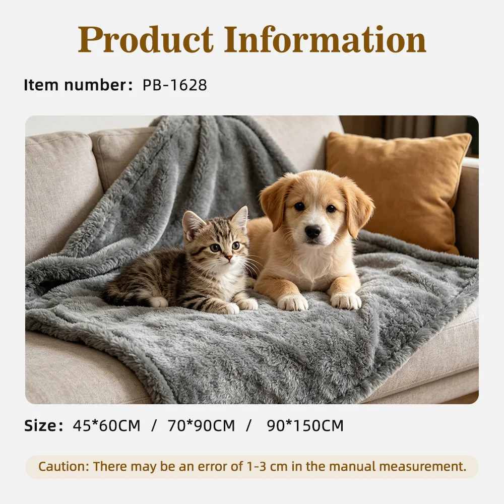 Solid Winter Washable Long Plush 80X55cm Warm Small Animal Sleeping Pe - product detail 4