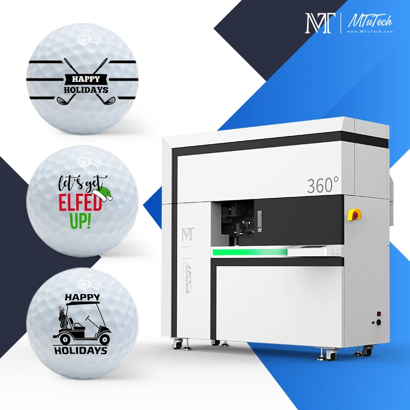 MTuTech New Released Digital 360 Degree UV Cylinder Printer Used for Tumbler Baseball Golf Ball Printing