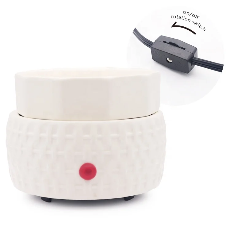 Decorative Wax Tart Warmer White Color Ceramic Canlde Melt Holder