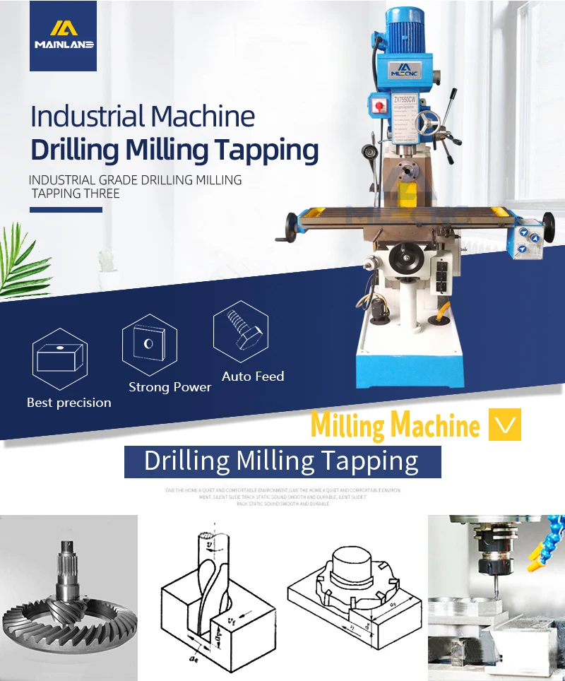 Milling Machine ZX7550CW Manual Drilling Milling Machine| Alibaba.com