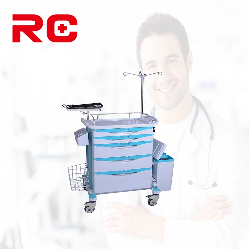 New Hot Sale Manufacturer Medical Equipment Emergency Trolley For Hospital
