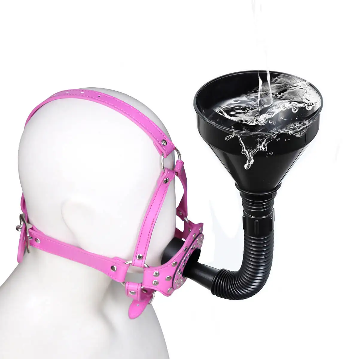 Rivet Mouth Gag Head Harness - BDSM Sex Toy by Lucky Knowing