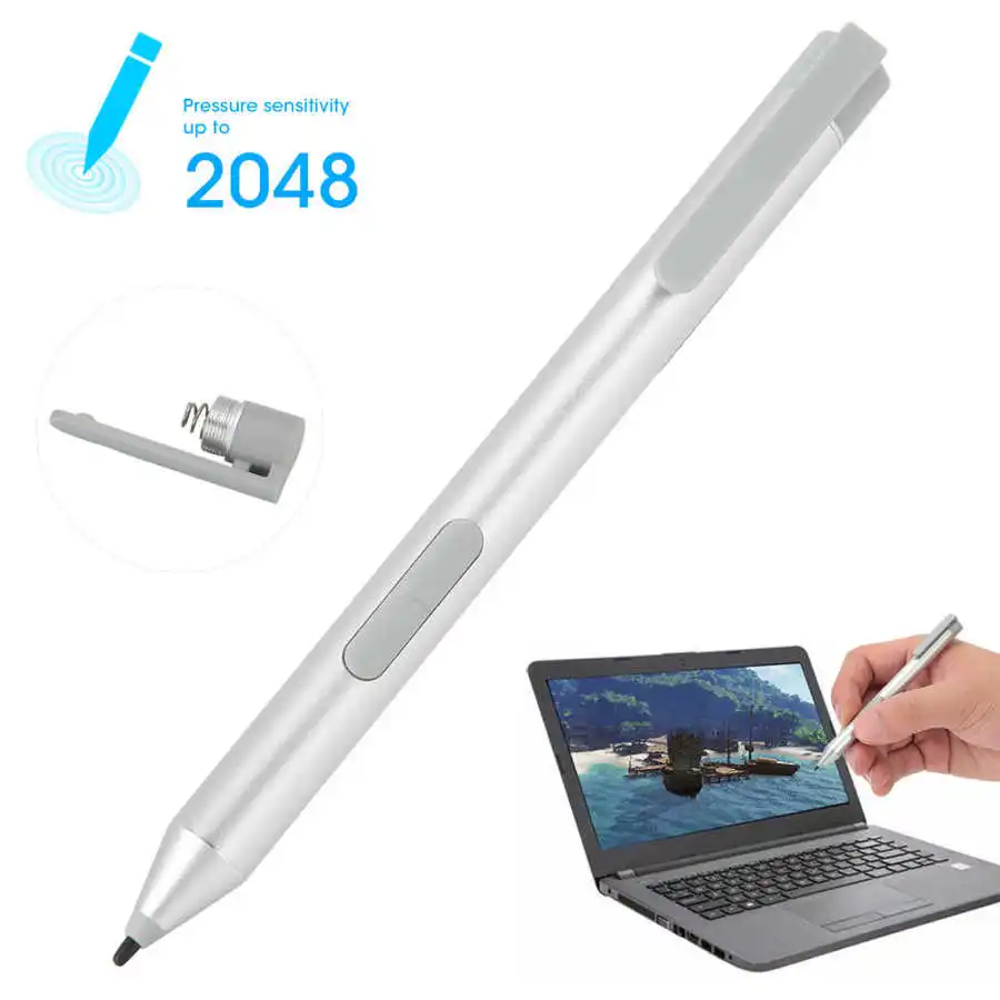 Aluminiumlegierung Weiß Active Stylus Pen Fit für H-P Pro x2 612 G2 Digitaler Touchscreen Hochempfindlicher Stylus Fit Active Pen für H-P Elite x2 1012 G1 G2 