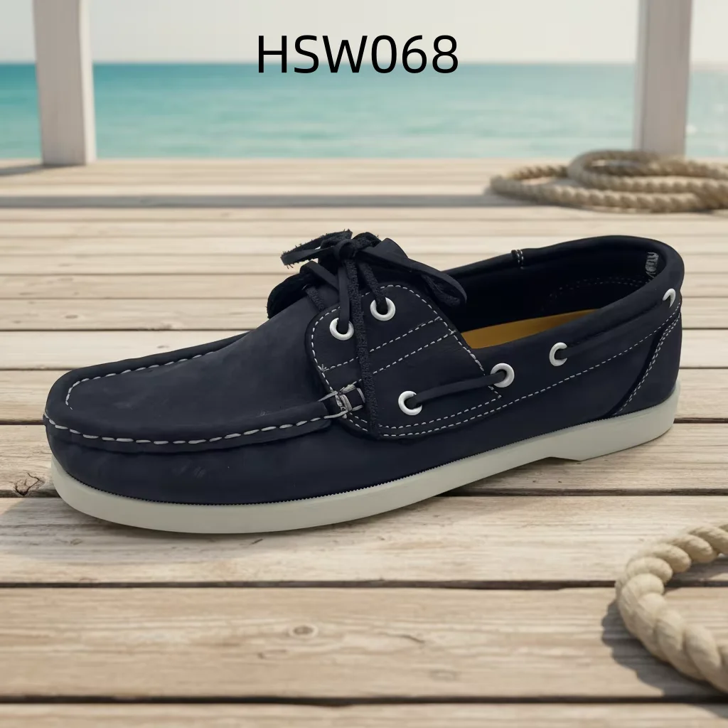 YWX,Weekend Leisure Relaxed Fit Design Lace-up Walking Style Shoes All-match Handmade Stitching Anti-odor Penny Shoes HSW068