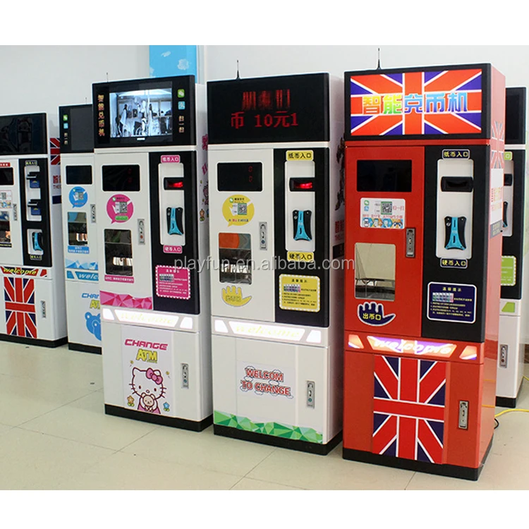 Ict Bill Acceptor Automatic Coin Change Machine Money Changer Led Coin