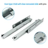 Euro type 2-fold soft close concealed slide with pins