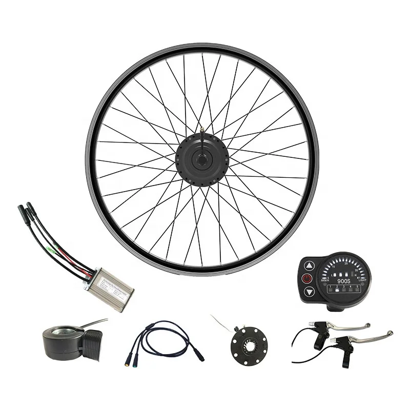 Electric Cycle Conversion Kit 350 Watt LED LCD 24v 250w Hub Motor Electric Bike Kit 36v 350w with Battery case