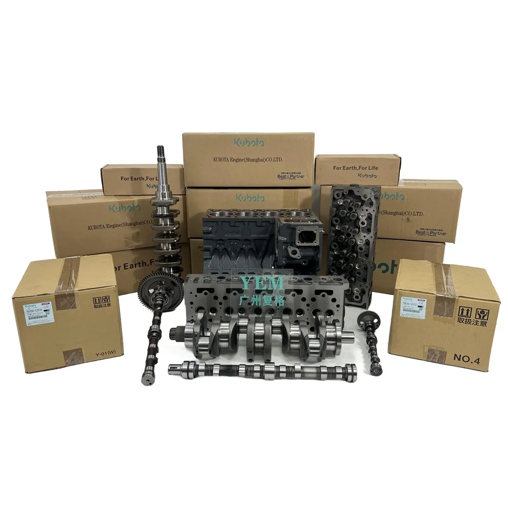 Supply for Kubota D600 D640 D650 D750 D905 D950 D1102 DH1100 D1301 D1302 D1402 Cylinder Block Cylinder Head Crankshaft Camshaft