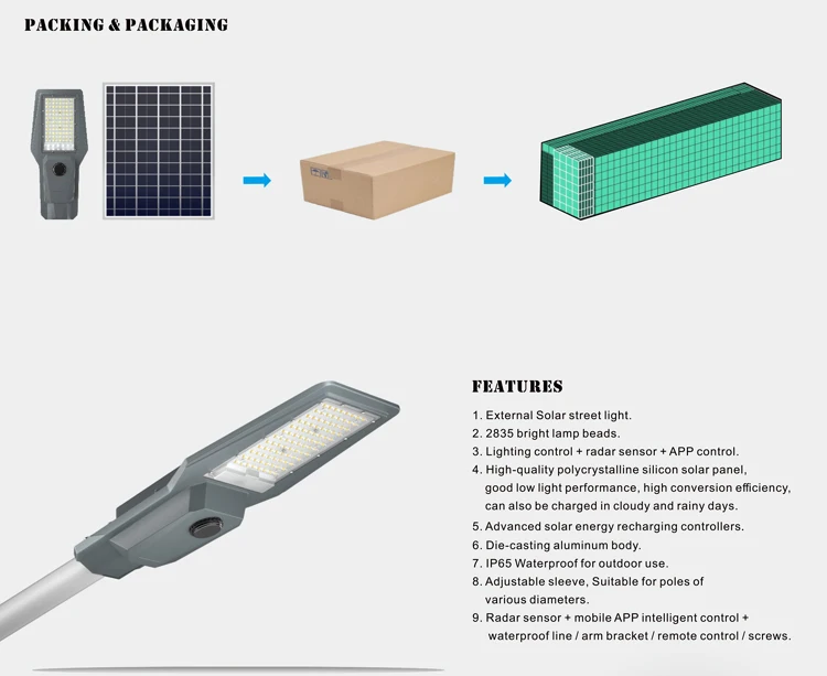 Remote Control Solar Led Light Outdoor 100W 200W 300W 400W Outdoor Waterproof Solar Street Lamp