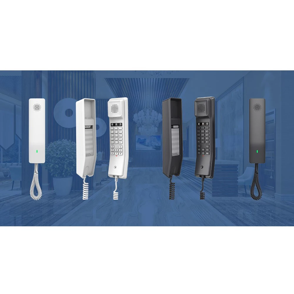 Telefono IP Grandstream GHP610 Per Hotel - 2 Linee, Audio HD, Alimentazione PoE, Montaggio A Parete O Scrivania, Bianco