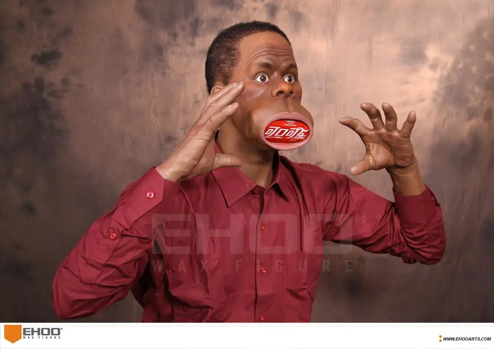 Realistic Custom Make Biggest Mouth Man Life Size Wax Figure for Sale