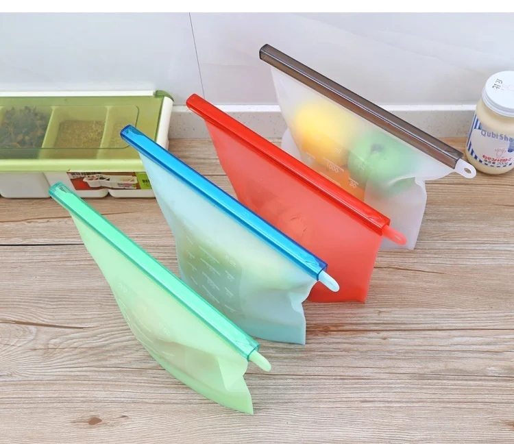 Customized High-Temperature Resistant Food Grade Silicone Fresh-Keeping Bag for Kitchen Use for Outdoor Camping Storage Fresh supplier