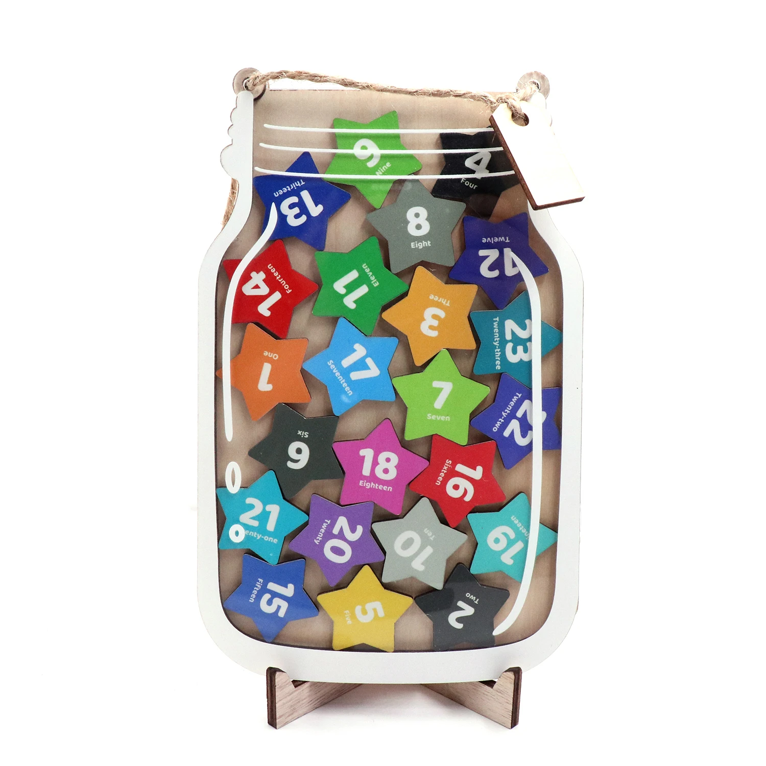 MD131CH1484 1piece-Kids Reward Jar With Star number letter, Classroom Reward Jar with tokens(25pcs), chore chart, gifts for kids