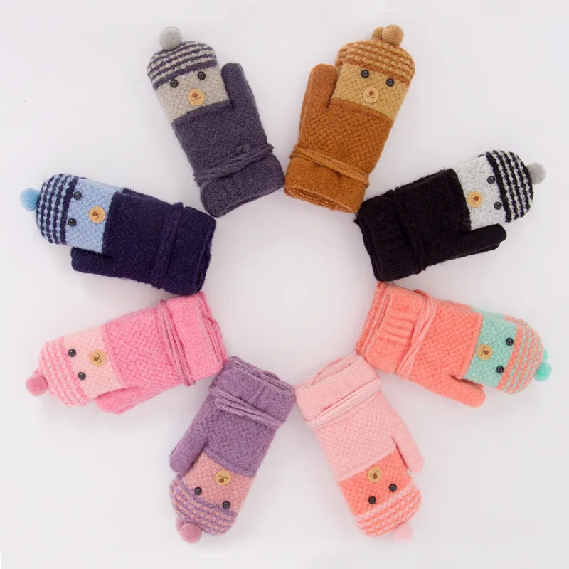 Factory supply attractive price  2019 Hot Sale low moq kids Knitted glove