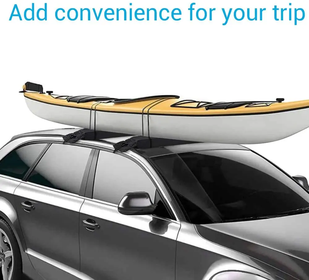 2Pcs Universal Car Roof Soft Rack Pads Luggage Carrier for Kayak