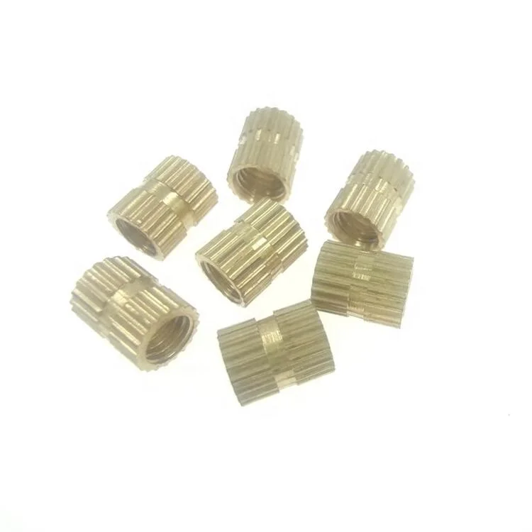 80pcs M1.6 M2 Hot Melt Copper Nut embedded Injection Brass Oblique Knurled nuts 