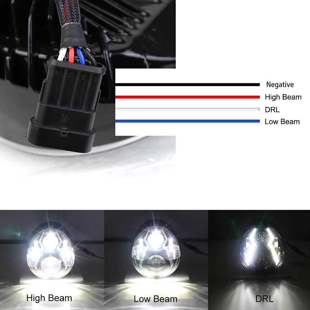 Wukma Fit for Softail Breakout 114 FXBR FXBRS 2018+ Motorcycle Led Headlight Hi-low Beam DRL Projector