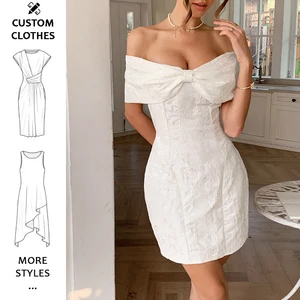2026 summer Off Shoulder strapless party dress for ladies manufacturer short dresses for women