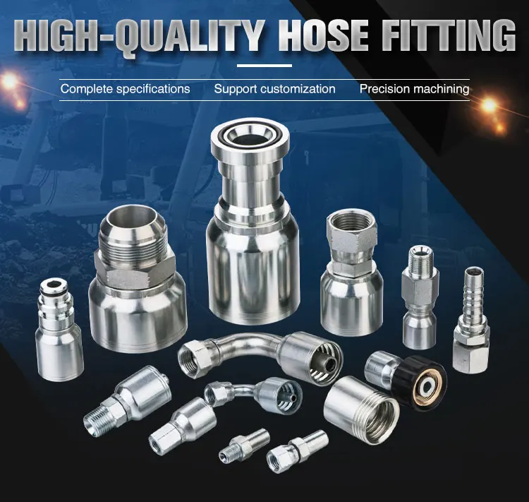 Barbed Hydraulic Hose Pipe Crimp Fittings And Hoses Stainless Carbon